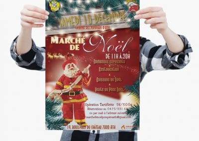 Pompiers Affiche marché de Noel 2016