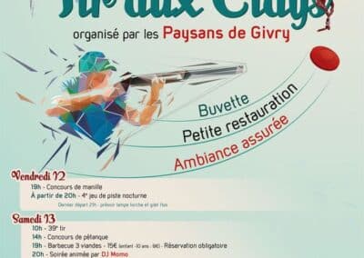 Affiche Tir aux Clays 2022 - les Paysans de Givry