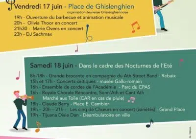 Flyer verso Fête de la musique 2022 - Ath